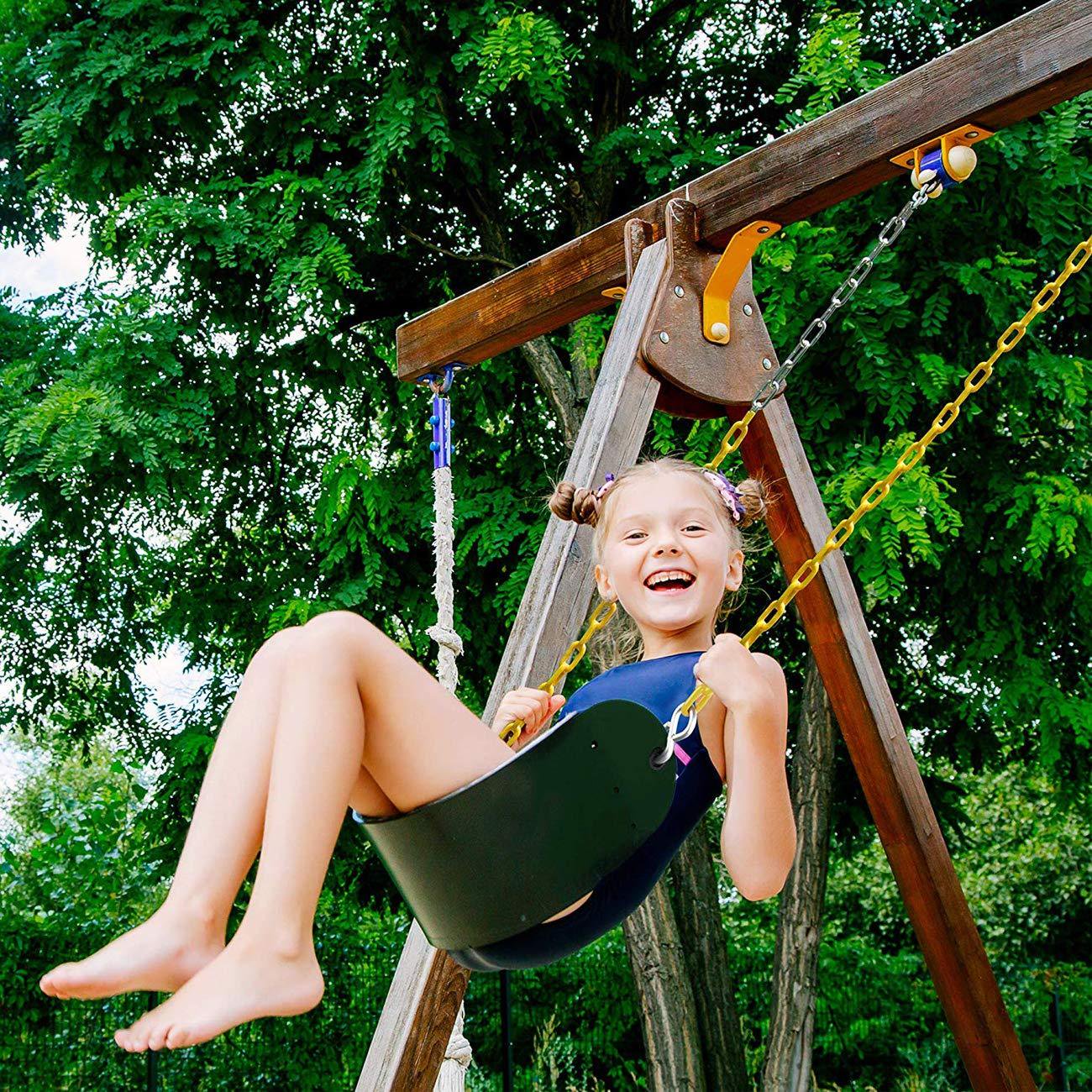 DS BS Heavy Duty Swings Seats with Coated Chain