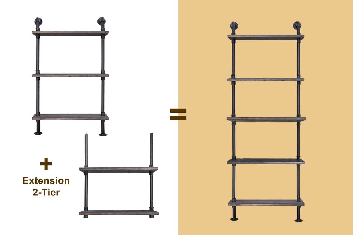 3-Tier Pipe Shelf