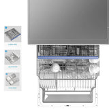 Midea Smart Dishwasher with Wi-Fi 15 Place Setting Stainless Steel JHDW15IOT
