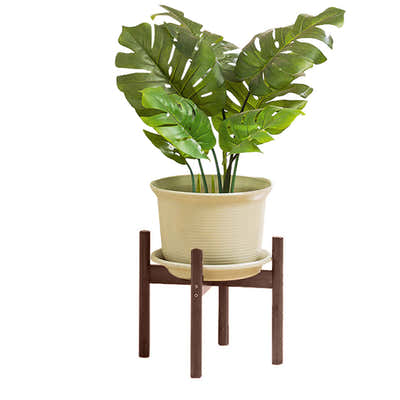 DS BS Mid Century Bamboo Indoor Plant Stand-50cm