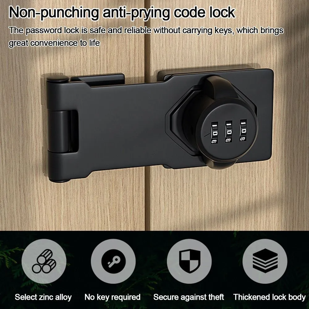 DS BS Keyless Anti-Theft Household Cabinet Password Hasp Lock