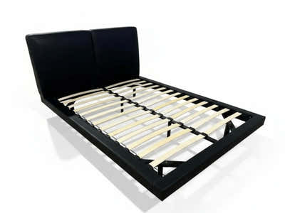 Priscilla PU Floating Bed Frame Black - Queen