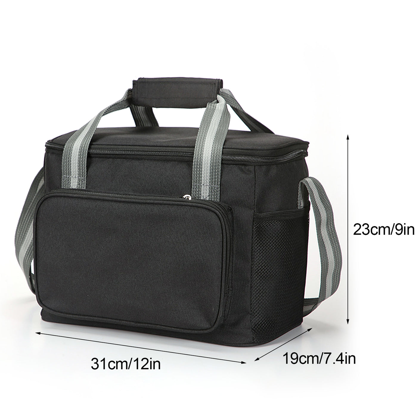 DS BS 14L Large Capacity Insulated Cooler Leakproof Tote Bag-Grey