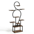 DS BS 6 Tier Curved Flower Stand | Peach wood color +