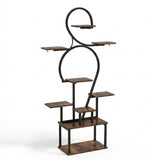 DS BS 6 Tier Curved Flower Stand | Peach wood color +