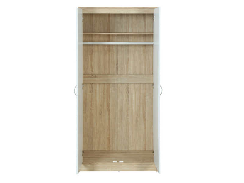 Bardalona 2-Door Wardrobe - Gloss White