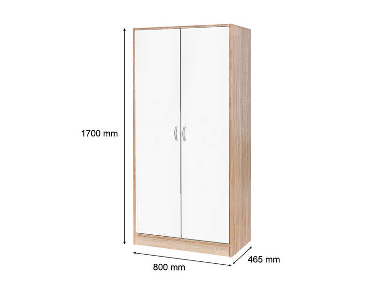 Bardalona 2-Door Wardrobe - Gloss White