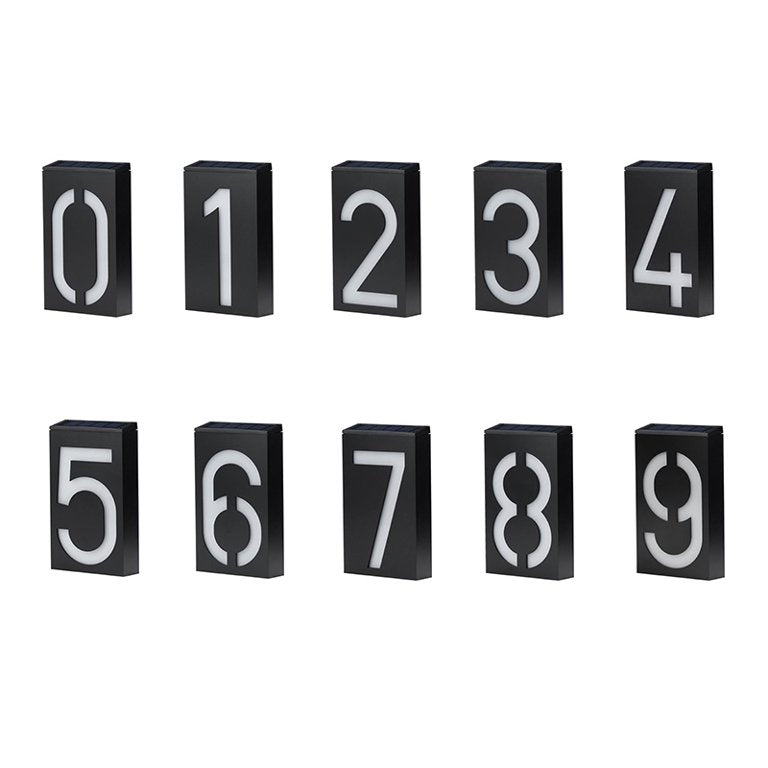 DS BS LED Outdoor Solar House Number Light Sign 8