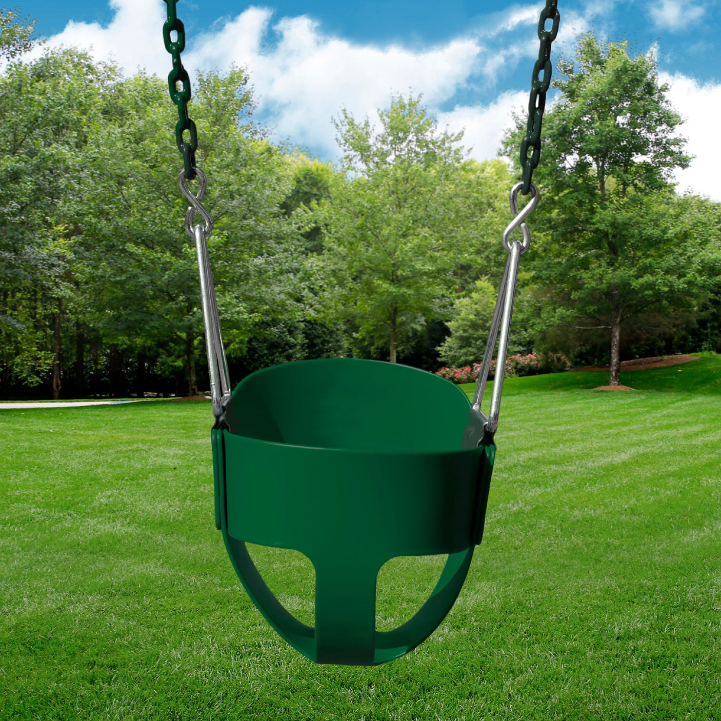 DS BS Full Bucket Toddler Swing with Coated Chains