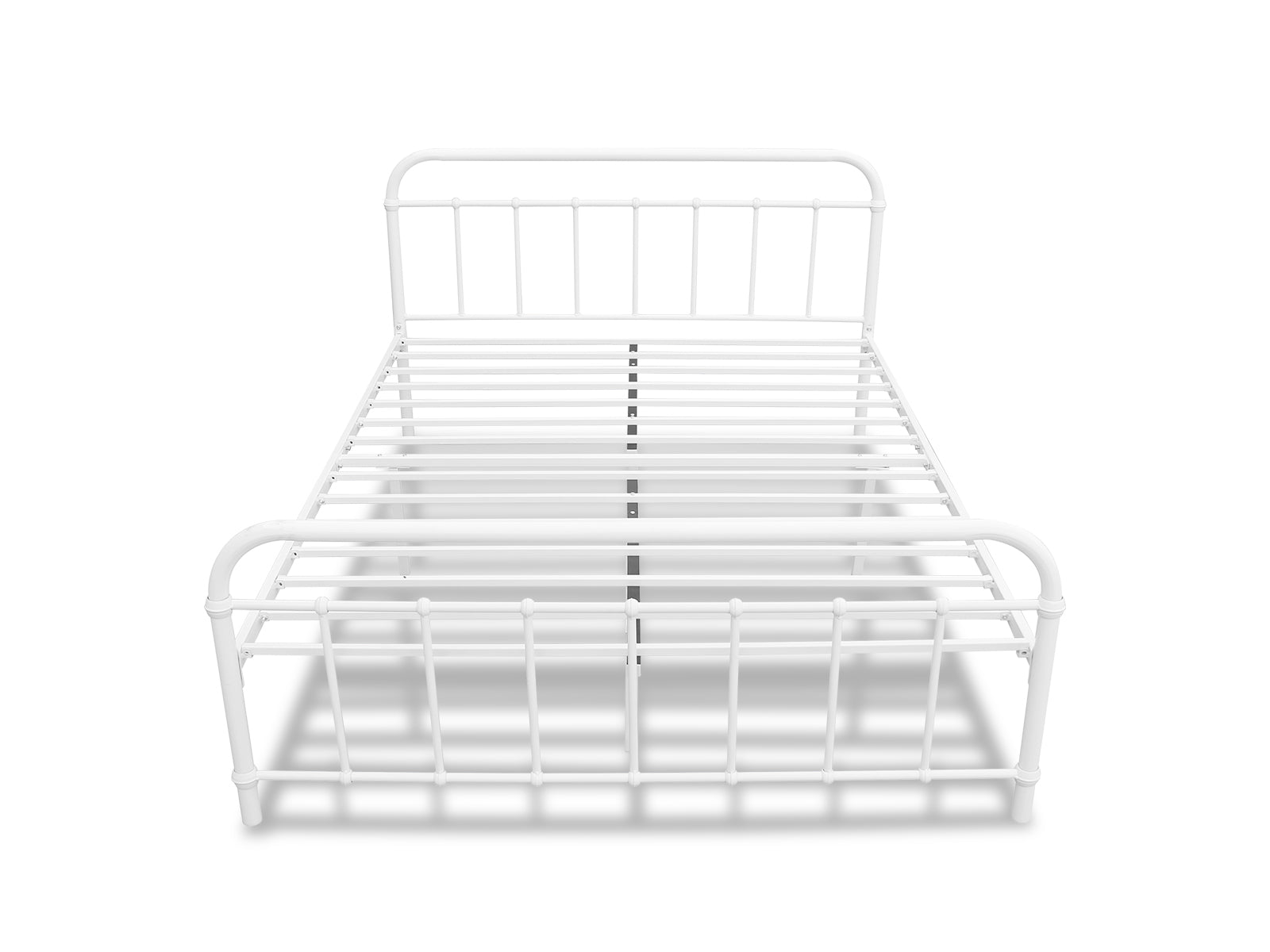 Darcy White Bed with Bonnell Mattress Combo - Queen
