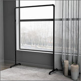 DS BS Industrial Freestanding Pipe Clothing Rack 180X150cm-Black