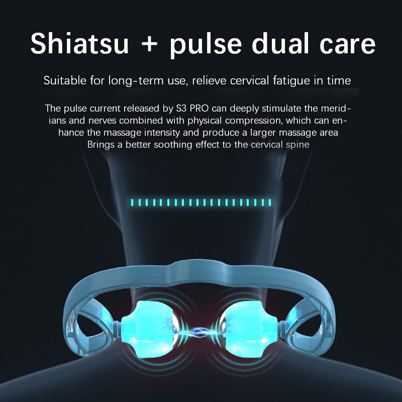 DS BS Dual Trigger Neck Shoulder Point Roller Pulse Massager-Gray