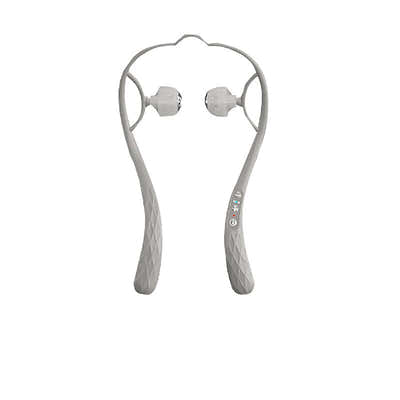 DS BS Dual Trigger Neck Shoulder Point Roller Pulse Massager-Gray