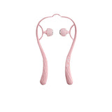DS BS Dual Trigger Neck Shoulder Point Roller Pulse Massager-Pink