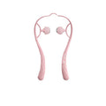 DS BS Dual Trigger Neck Shoulder Point Roller Pulse Massager-Pink