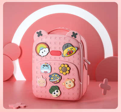DS BS Kids Tide Cartoon Backpack-Pink