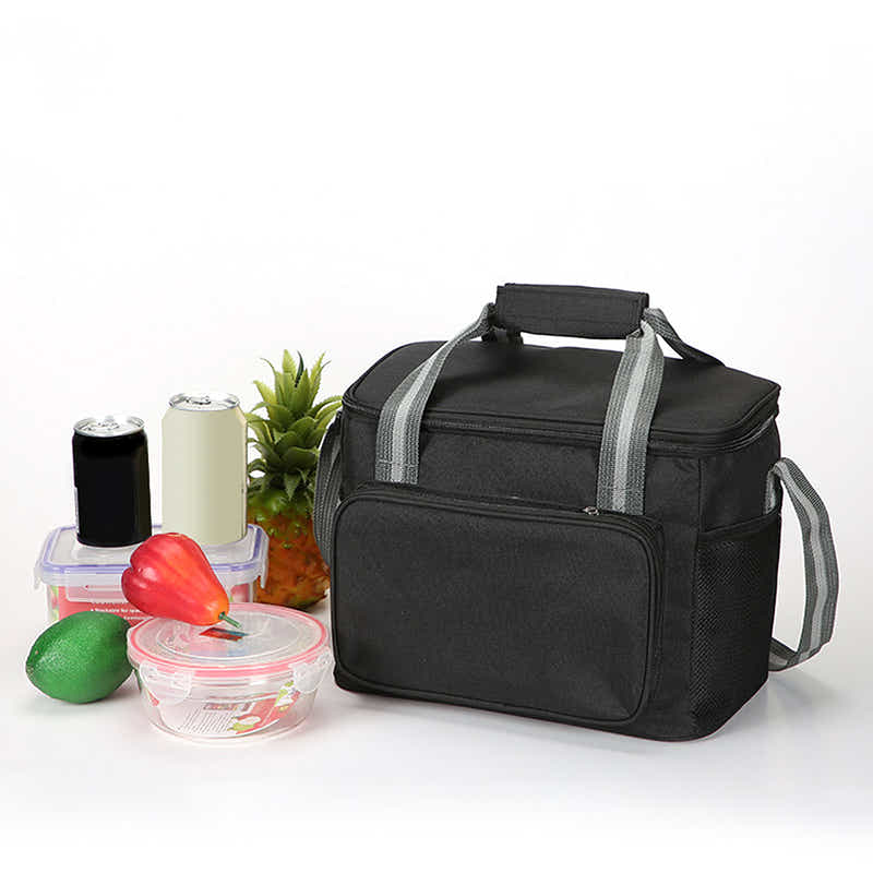 DS BS 14L Large Capacity Insulated Cooler Leakproof Tote Bag-Black