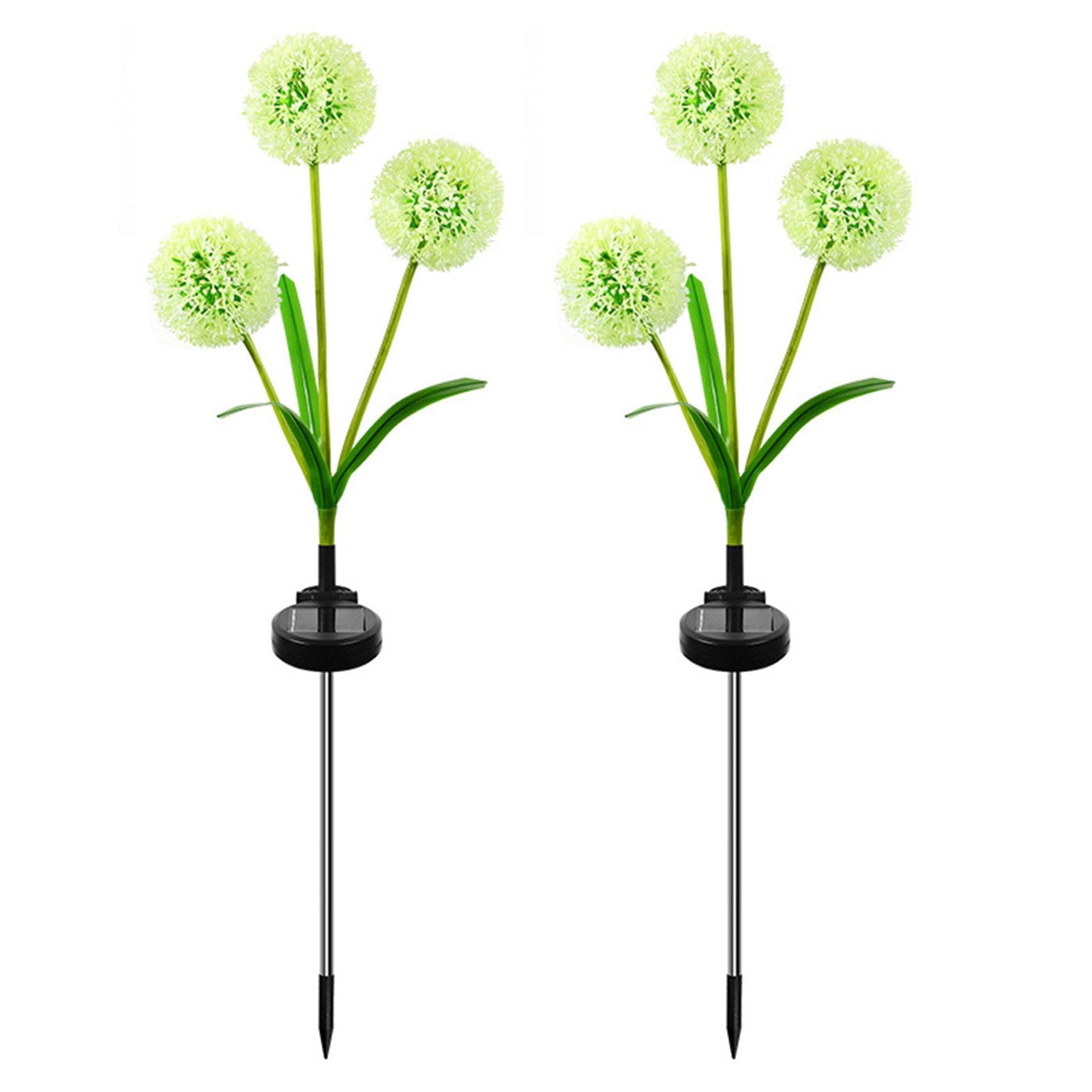 DS BS 2Pack Solar Dandelion Garden Lights Decorative with 36 LED