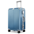2-Piece PC & Alu Luggage Set - Ice Blue