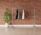 DS BS Industrial Freestanding Pipe Clothing Rack 180X150cm-Sliver