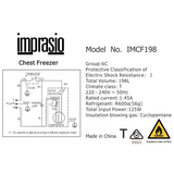 Imprasio 198L Chest Freezer - White Color