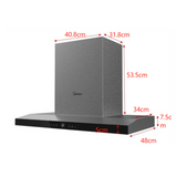 T Midea 90cm T-Shape Rangehood -Steam Wash