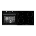Parmco PPB10I02-600mm 10 Function Black Oven and 600mm 4 Element Black Cooktop