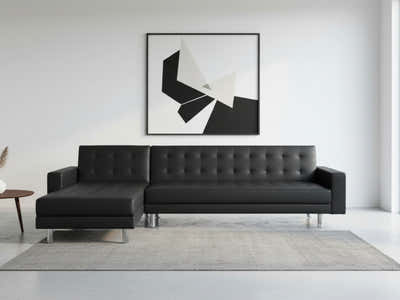 Klika PU Leather Sofa Bed - Black