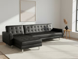 Klika PU Leather Sofa Bed - Black