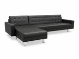 Klika PU Leather Sofa Bed - Black
