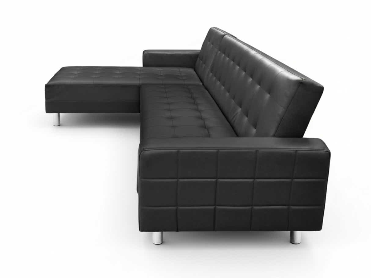 Klika PU Leather Sofa Bed - Black