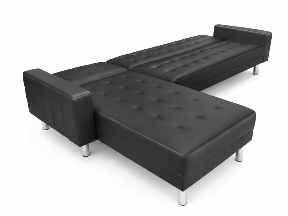 Klika PU Leather Sofa Bed - Black
