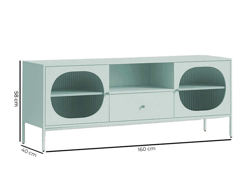 Lonna Steel Entertainment Unit Mint - 160 cm