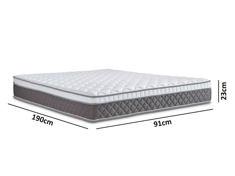Canopy Princess Single Bed Metal with Mem23 Single
