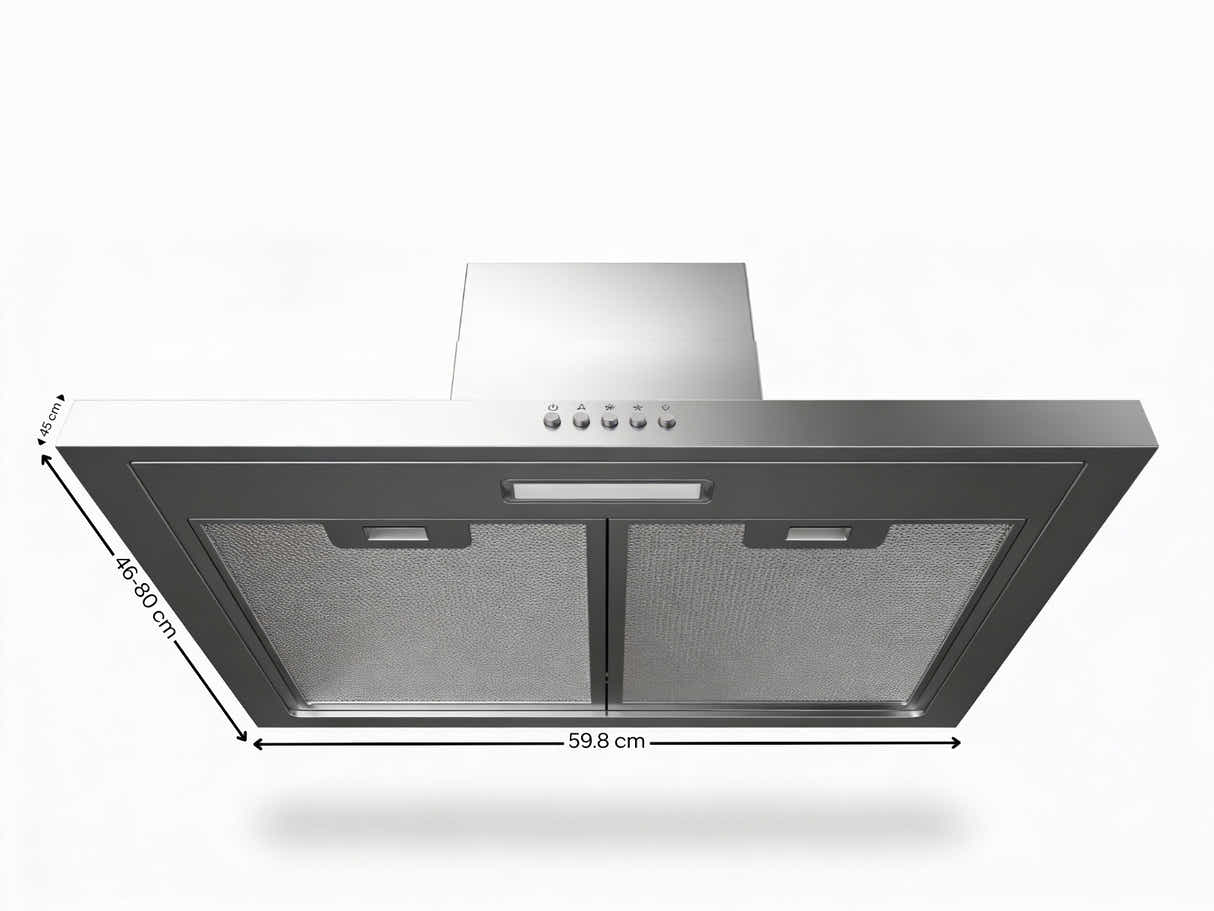 Midea 60 cm T-Shape Rangehood Stainless Steel