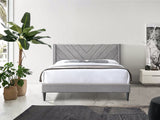 Vele-D Bed Frame Light Grey - Double