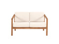 Jason 2-Seater Teak Wood Outdoor Chair – Cream