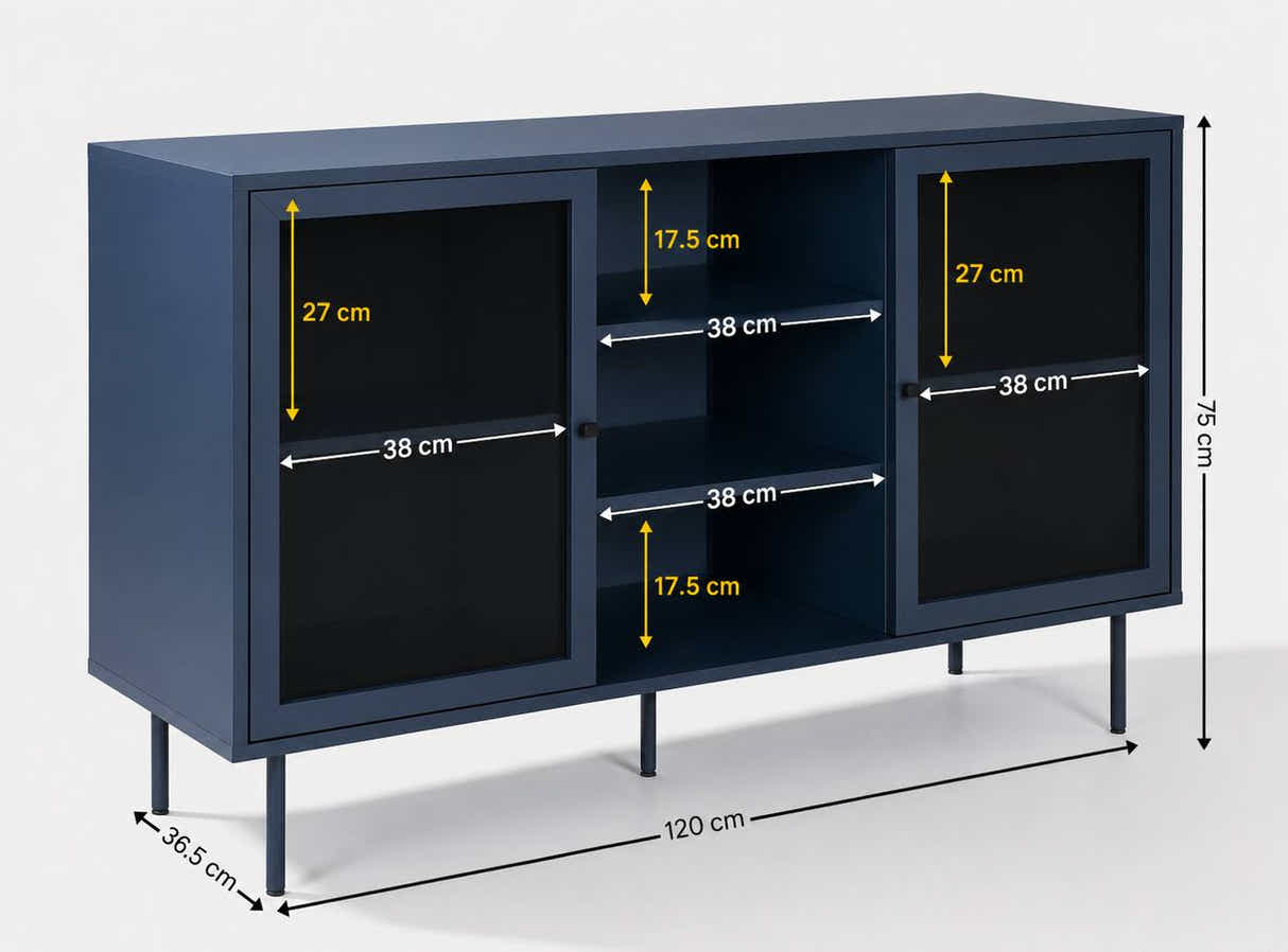 Marinbla Sideboard With Shelves - 120 cm