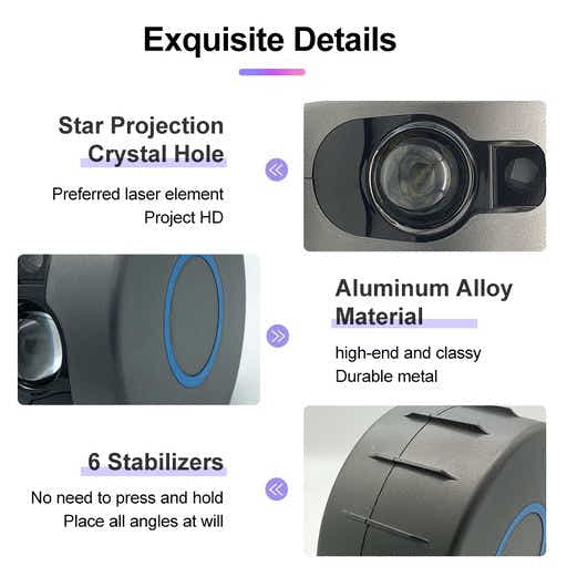 DS BS Galaxy Star Light Projector with LED Nebula Cloud-White