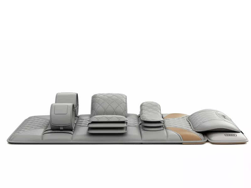 Novello Full Body Massage Mat with Air Press Calf Band - Light Grey