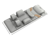 Novello Full Body Massage Mat with Air Press Calf Band - Light Grey
