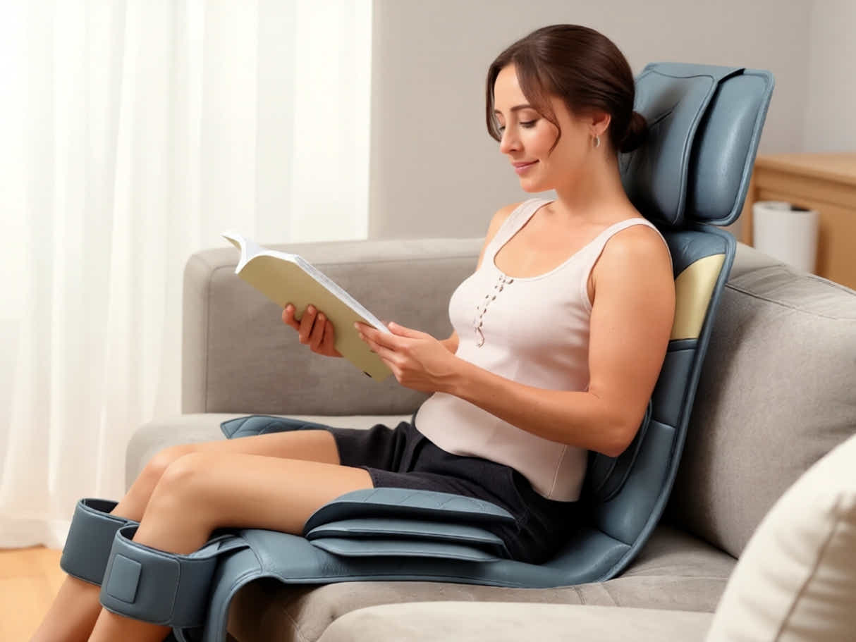 Novello Full Body Massage Mat with Air Press Calf Band - Dark Grey