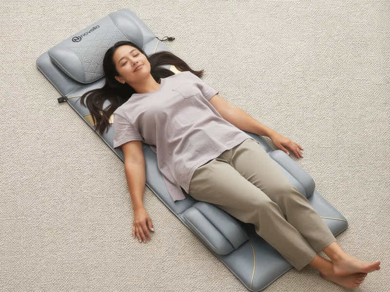 Novello Full Body Massage Mat with Air Press - Light Grey