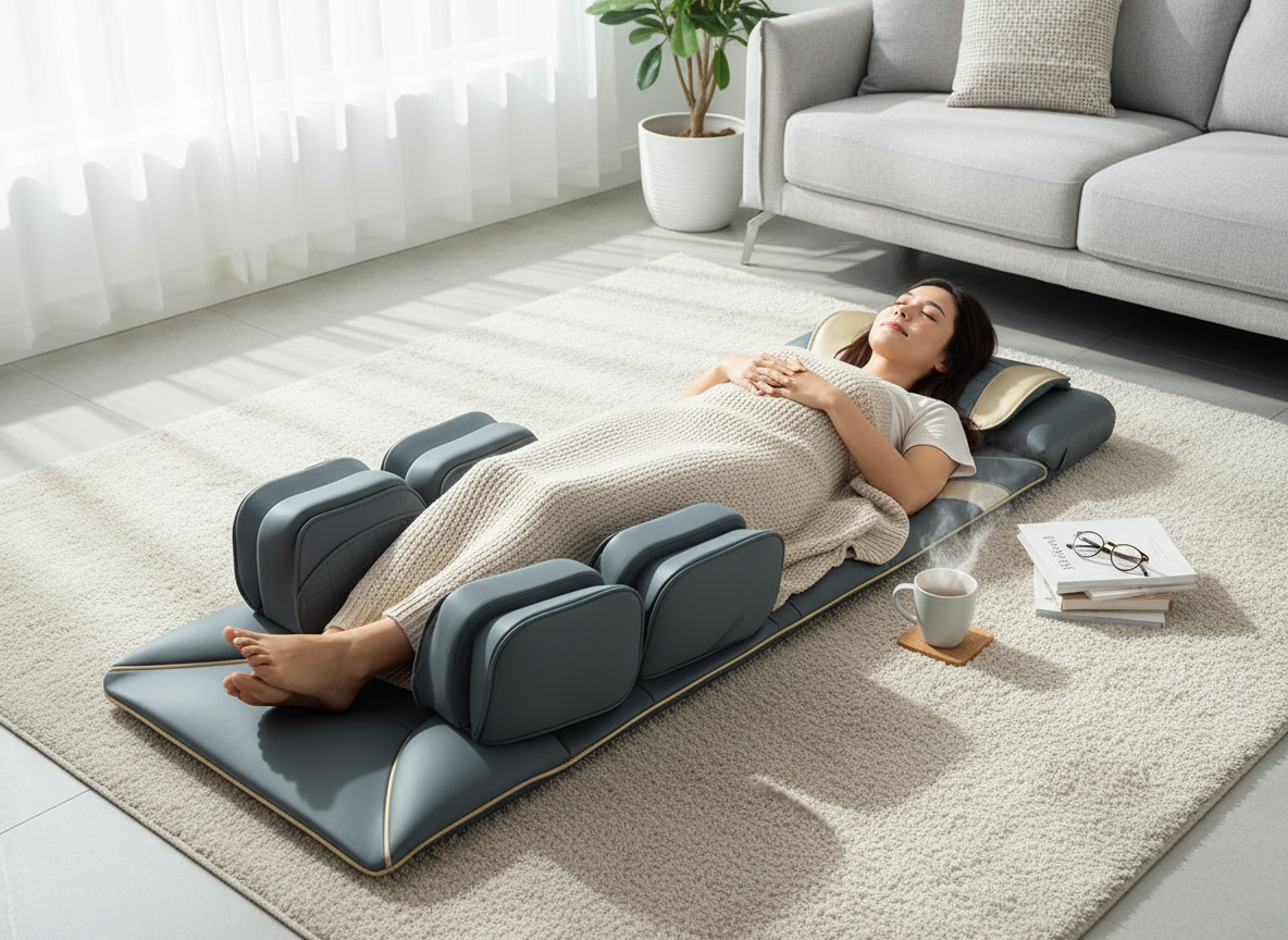 Novello Full Body Massage Mat with Air Press - Dark Grey