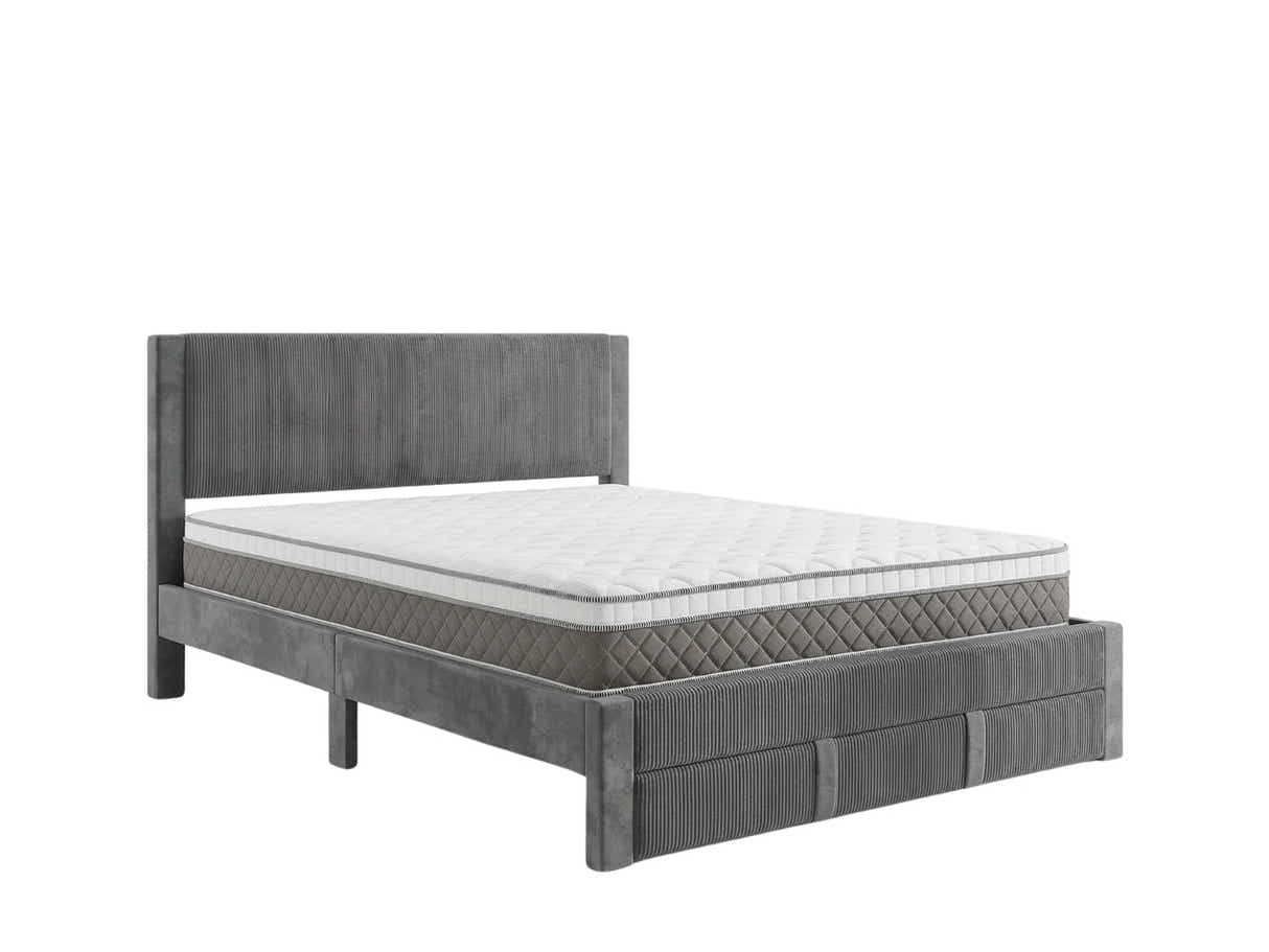 Rae Bed Frame With Drawer & MEM 23 cm Mattress - King