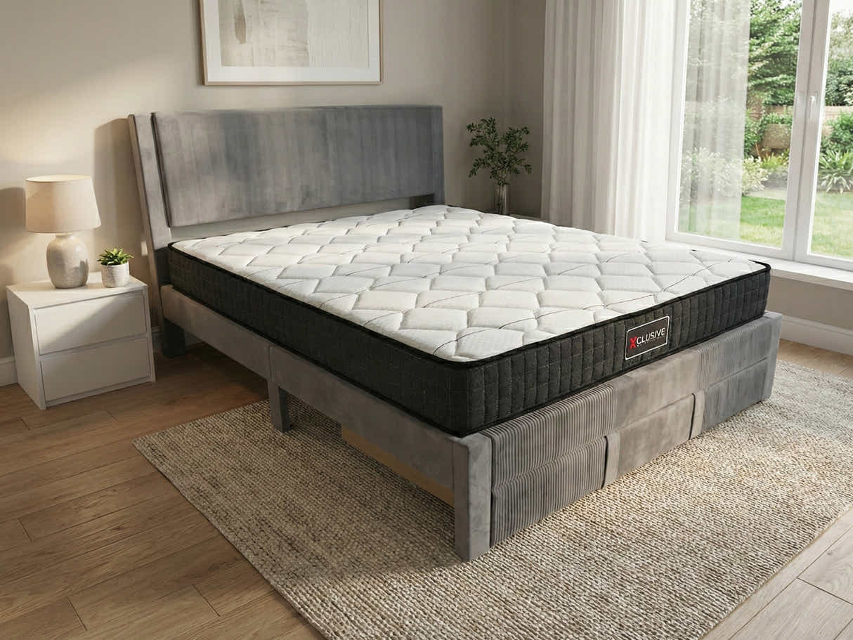 Rae Bed Frame With Drawer & Xclusive X20 Mattress - King