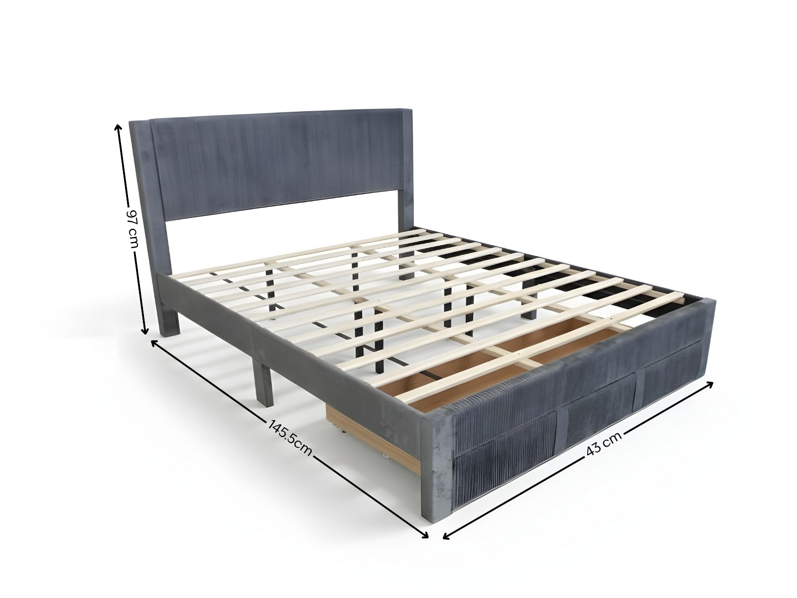 Rae Bed Frame With Drawer & Xclusive X20 Mattress - King
