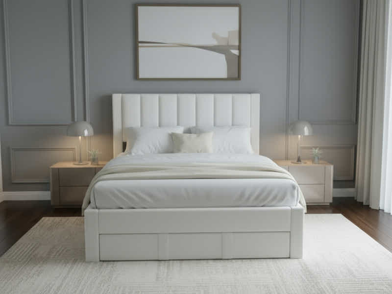 Manolo Bed Frame With Drawer - Double