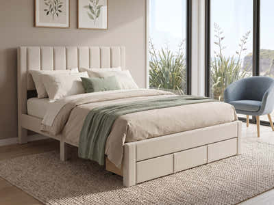 Manolo Bed Frame With Drawer - Queen