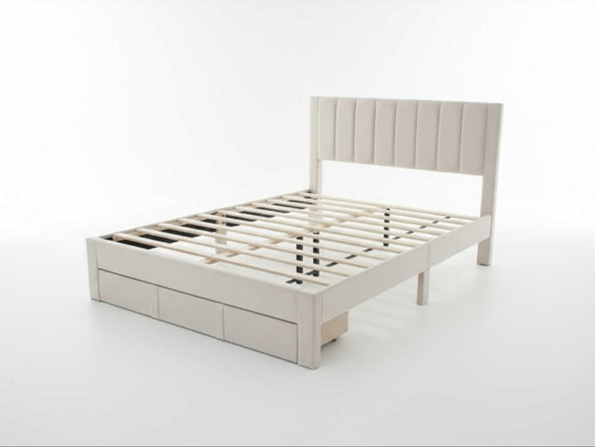 Manolo Bed Frame With Drawer - Queen